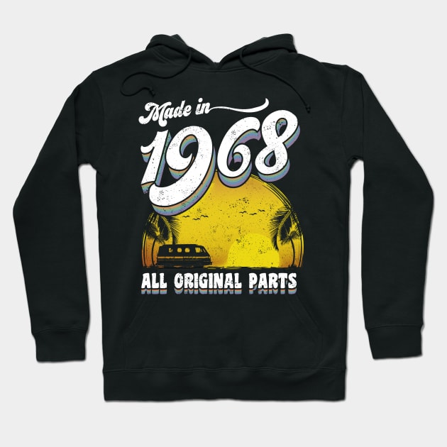 Made in 1968 All Original Parts 50th Birthday Gift Hoodie by KsuAnn